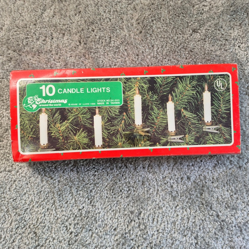 Vintage 1988 House of Lloyd Christmas Around the World 10 Clip On Candle Lights